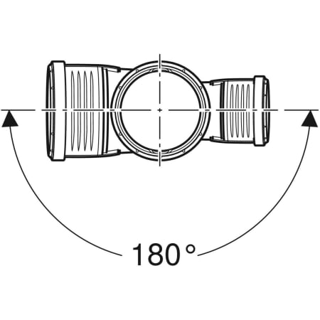 GEBERIT 390.466.14.1 Крестовина со смещенным впуском Geberit Silent-PP 87,5°  - Вид №2