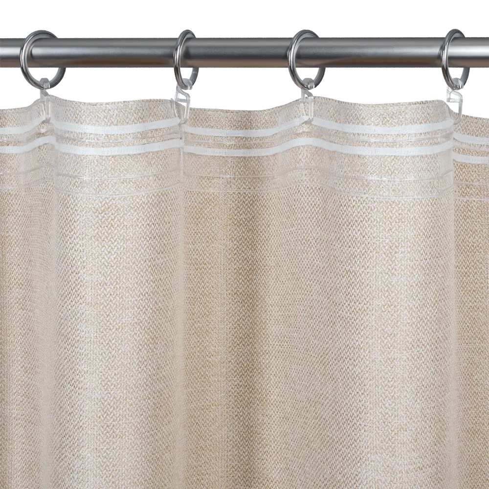 LINEN WAY Штора Аврора с лентой для спальни 190×280 см бежевая 89397438 STLM-1565466 - Вид №5