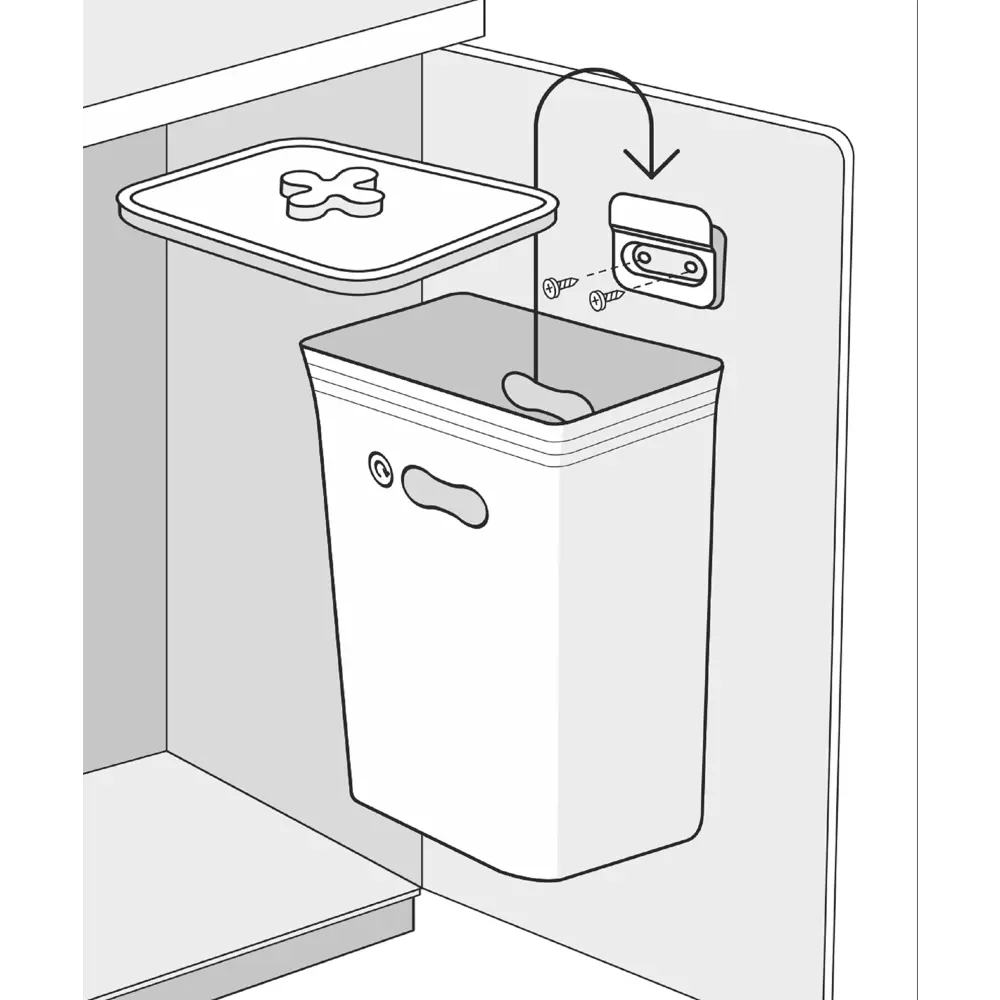 Контейнер для мусора Stockholm 24.5x33.5x33.3 см 20 л пластик цвет серый PLAST TEAM STLM-2031366 - Вид №8