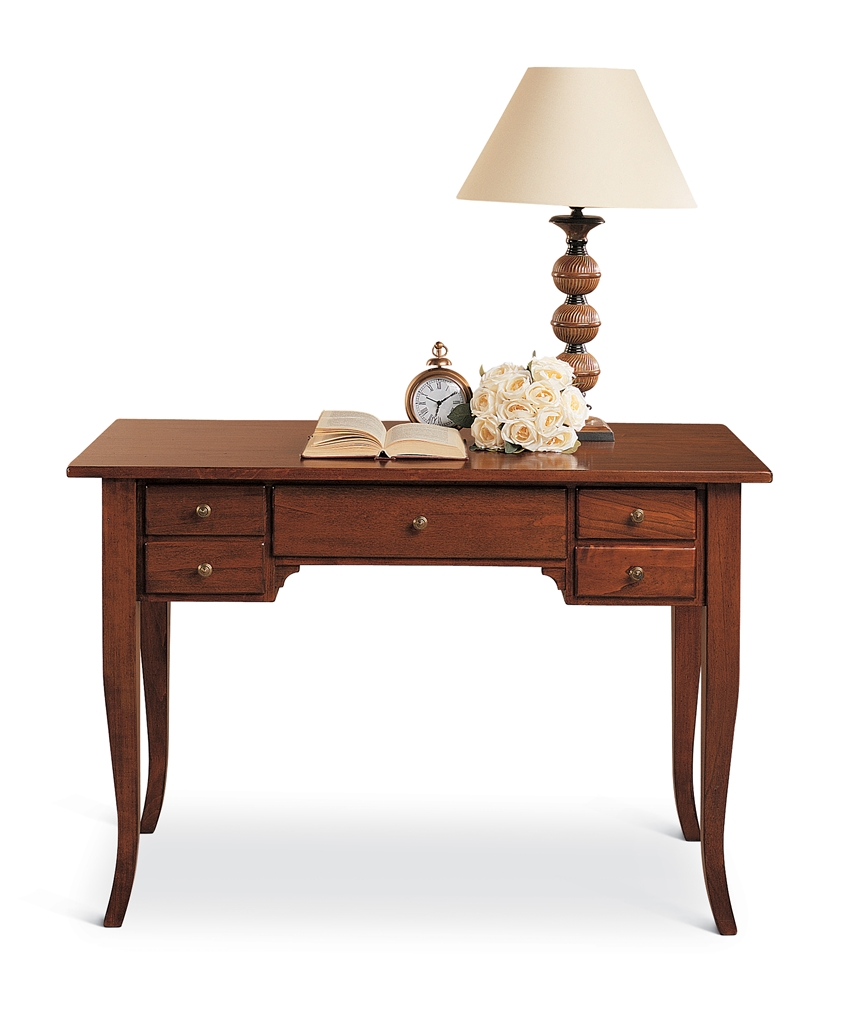 2606 Tifernoit Письменный стол с 5 ящиками, саблевидные ножки Studio - Вид №1