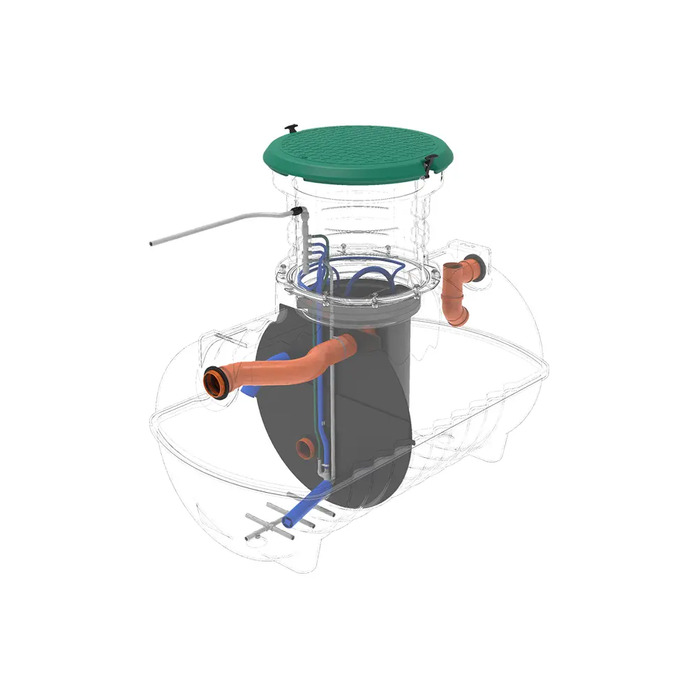 Станция биологической очистки четрыхкамерная Rostok Ground 4 1800 литров 800 л/сутки STLM-2113962 - Вид №5