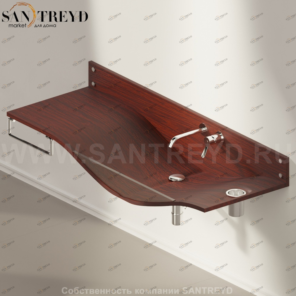 AGAB03501RSXRM Подвесная раковина настенная прямоугольная Agape 