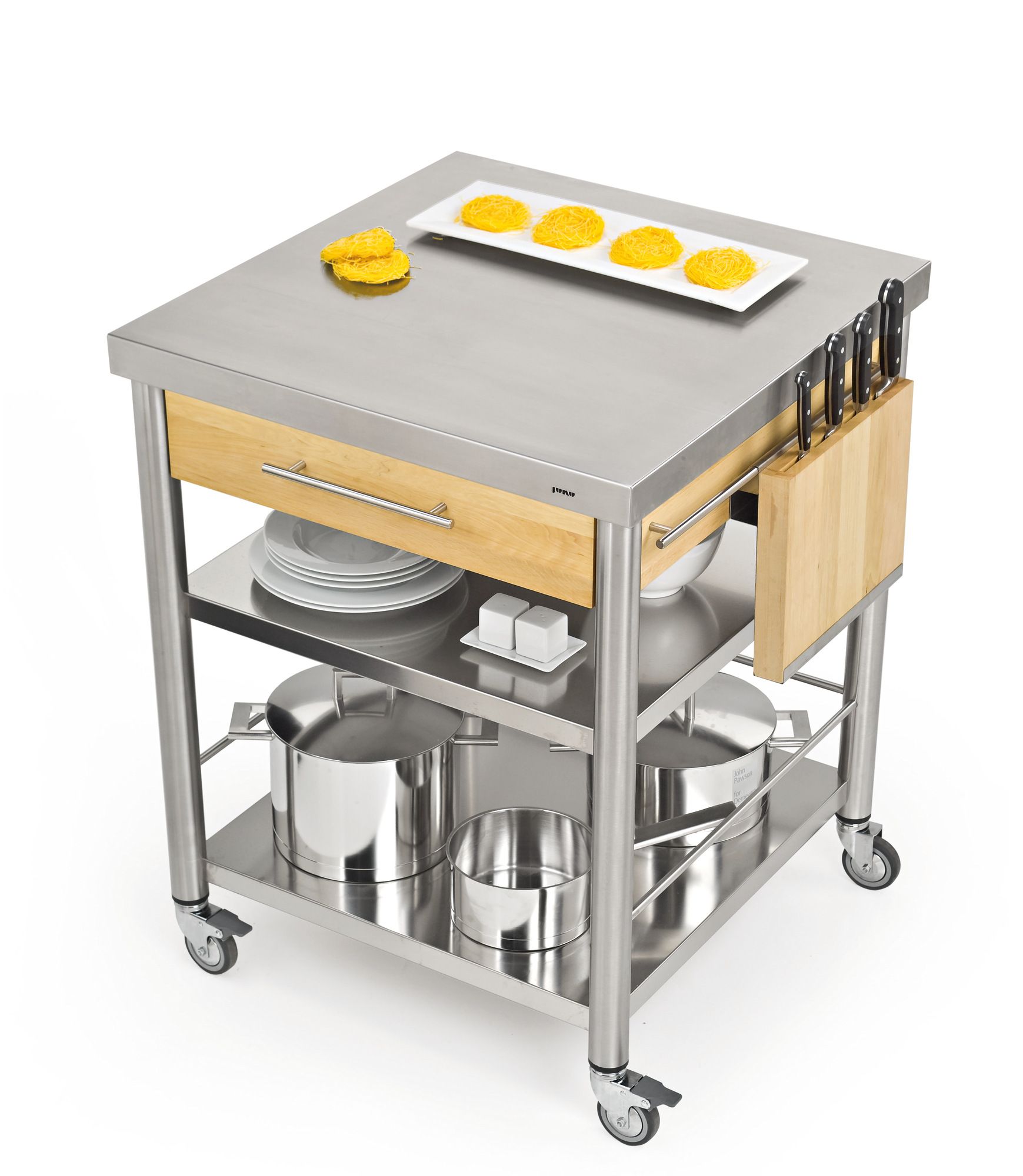 Отдельно стоящий кухонный модуль из нержавеющей стали и дерева JOKODOMUS Auxilium ARCH-00074086 - Вид №1