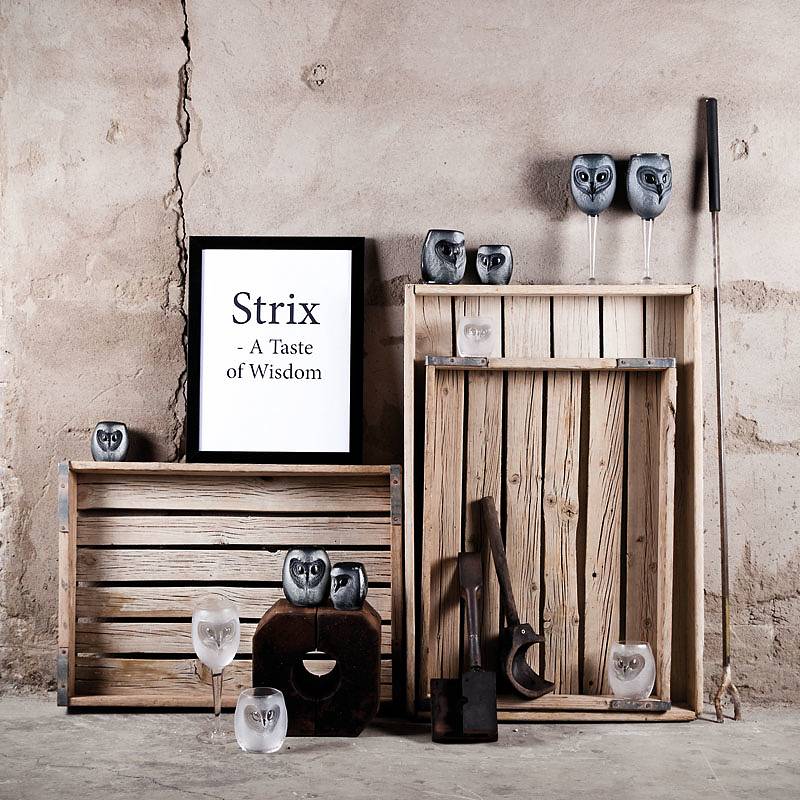 42043 Стакан из прозрачного хрусталя "Сова" (большой), 100 мм. Maleras  - Вид №6