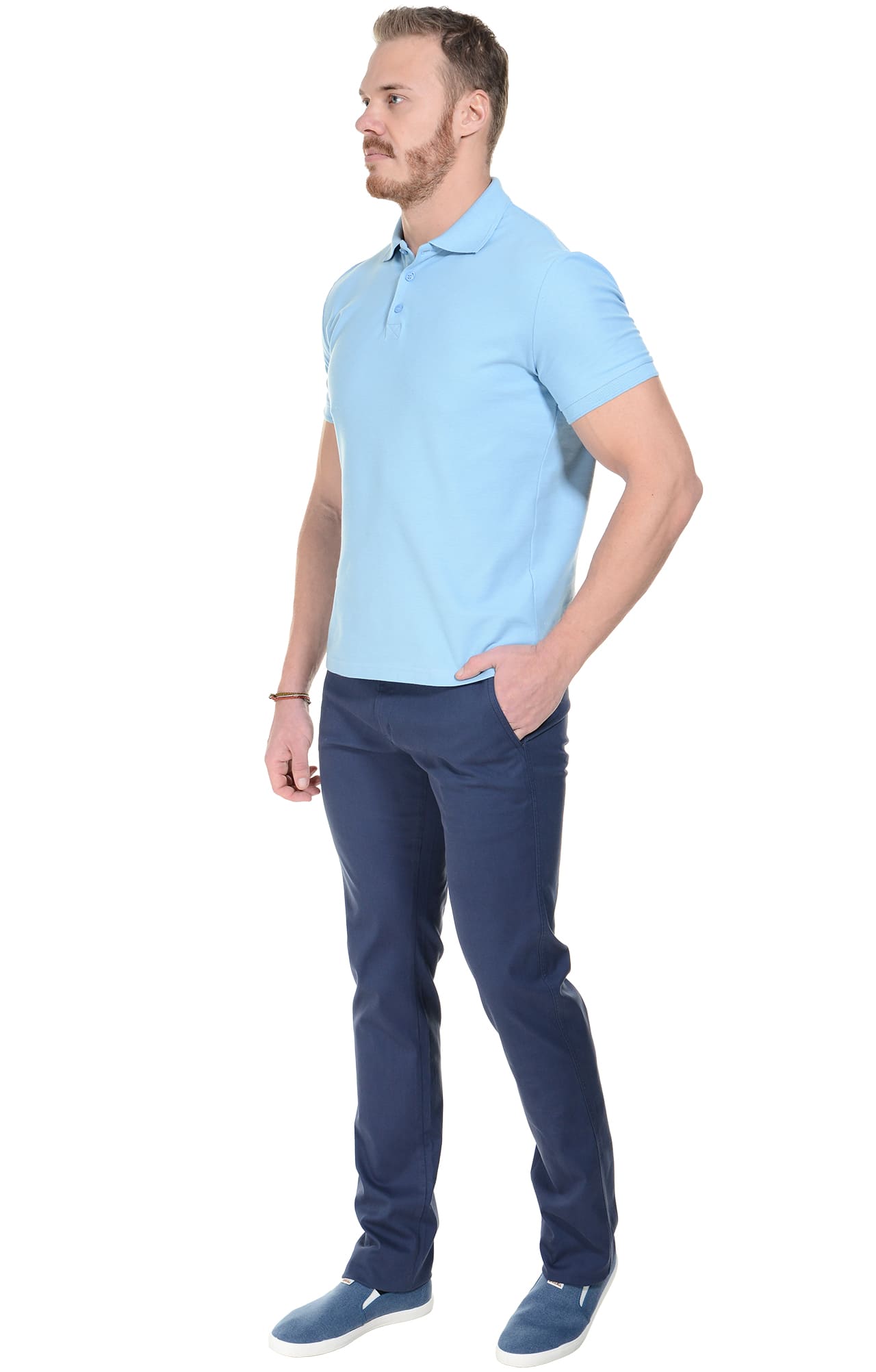 68230 Брюки  мужские blue (синие) El-Risto  Одежда для официантов  размер 48/182-188  - Вид №3