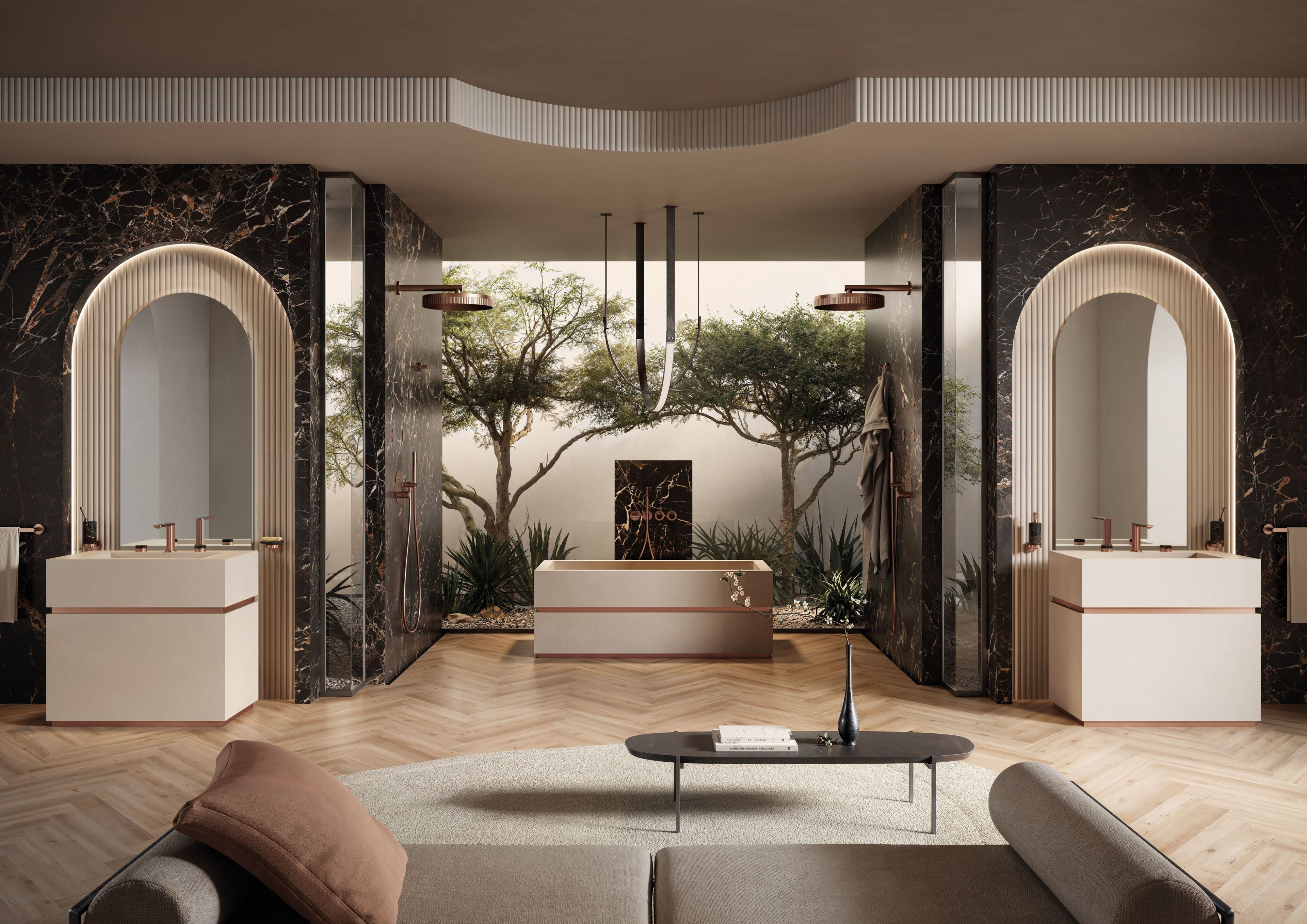 Набор настенных ванн с 4 отверстиями и ручным душем Newform IONIKA ARCH-00060511 - Вид №1