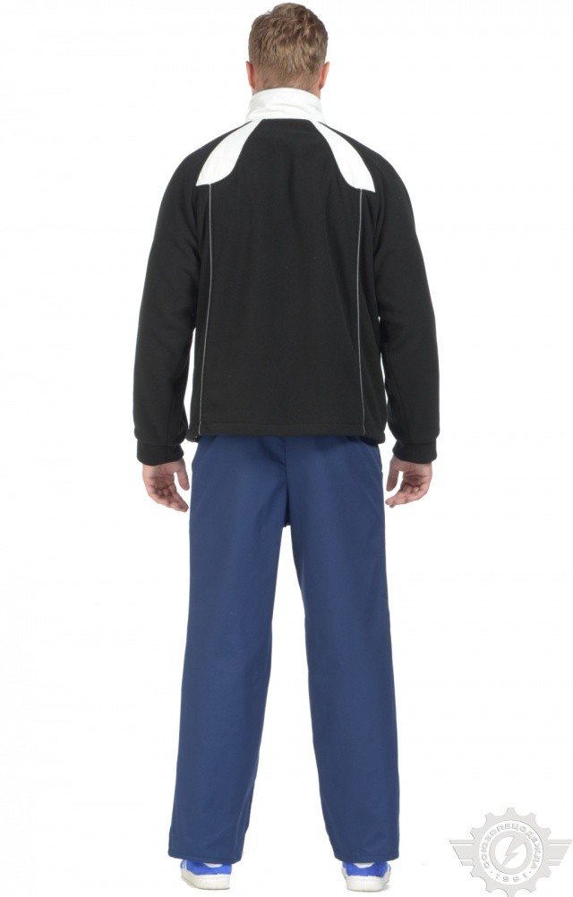 61330 Куртка "Стиль" ткань "Флис" черно-белая  Зимняя спецодежда  размер XXXXL(64-66)  - Вид №6