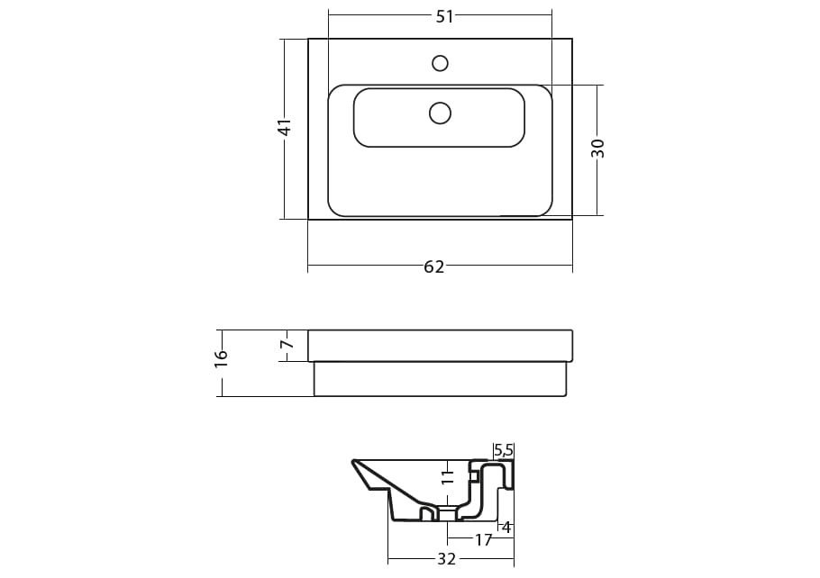 Керамическая встраиваемая раковина Gaia Mobili Complements ARCH-00063180 - Вид №2