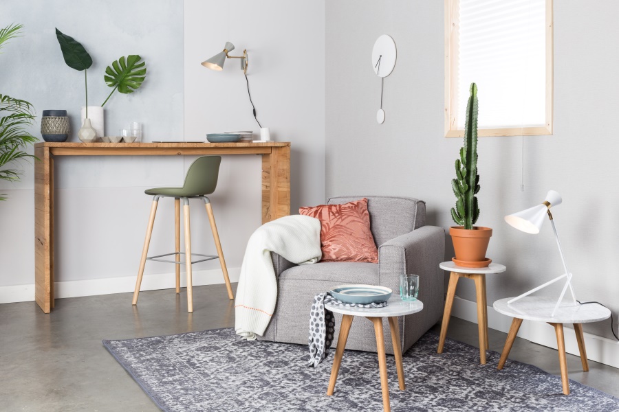 Стул барный Albert Kuip светло-серый Zuiver 1500059 - Вид №2