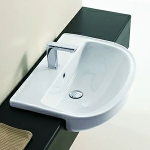 APL001 Полувстраиваемая раковина консольная 50 см белая ArtCeram Washbasins