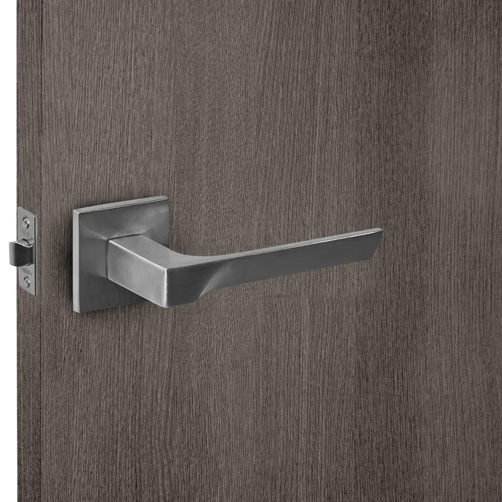 Дверные ручки Punto Plane без запирания цвет матовый хром STLM-2045097 - Вид №5