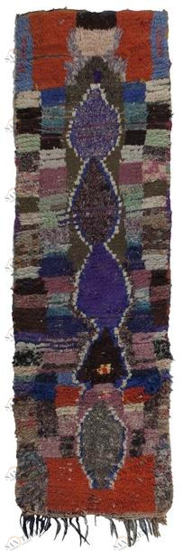 AFOLKI Прямоугольный шерстяной коврик с длинным ворсом и узором Boucherouite Taa1129be