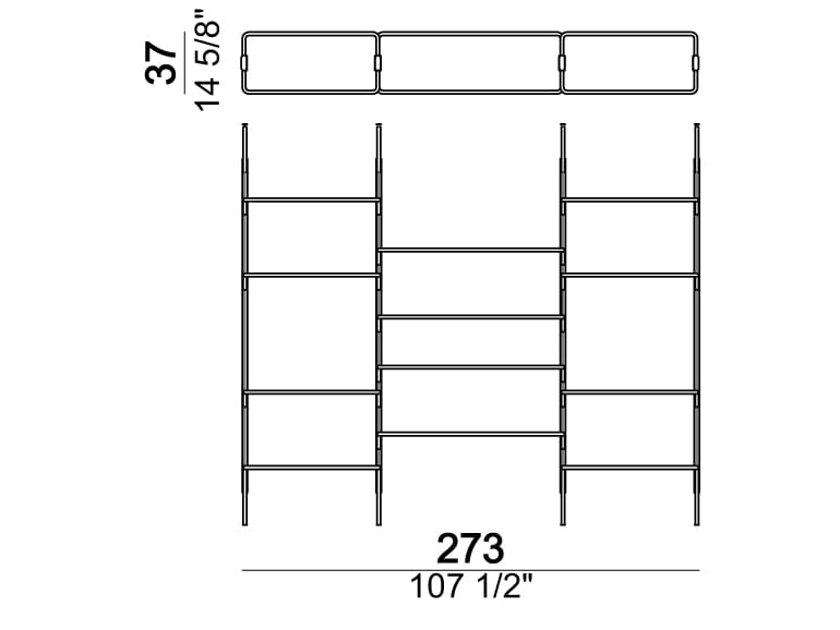 Книжный шкаф из стекла и металла Arketipo ROXANNE ARCH-00090993 - Вид №19