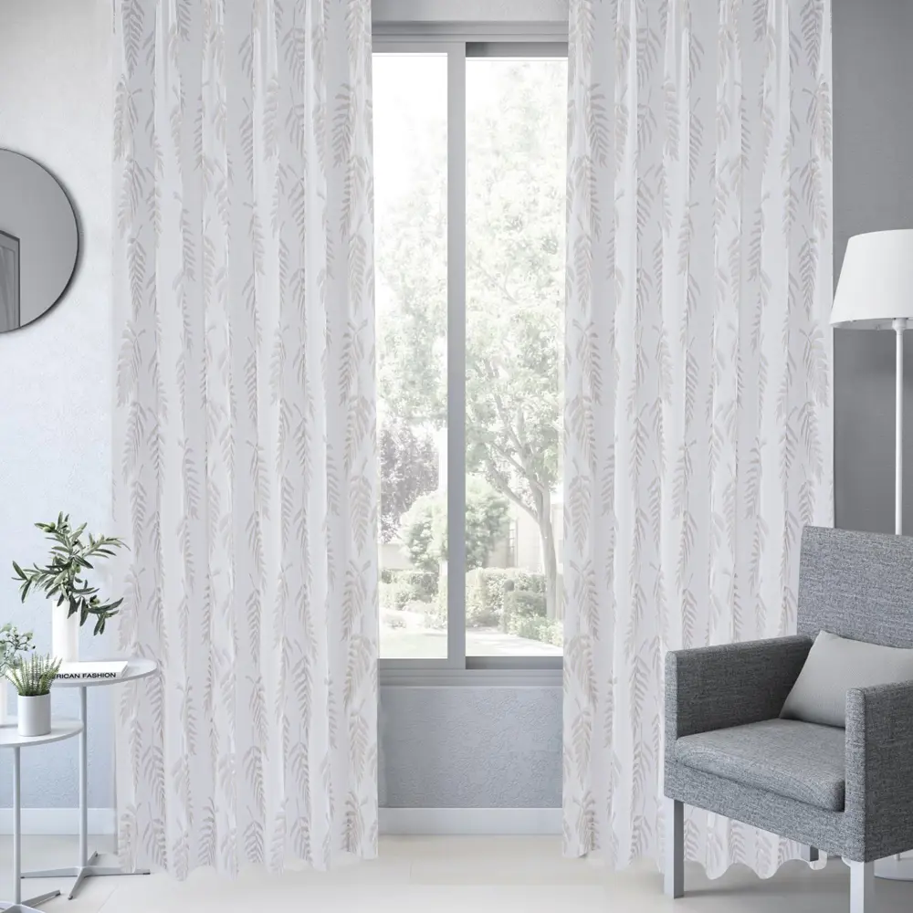 Тюль на ленте Inspire Maple 250x280 см цвет бело-коричневый 83562094 STLM-2081678  - Вид №4