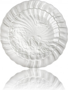 84087 Meissen Блюдо круглое 38,5см "Лебединый сервиз" (белый рельеф) Фарфор