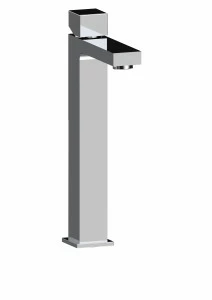 Смеситель для накладной раковины однорычажный, без донного клапана, ручка куб CEZARES EFFECT-LSM1-A-01-Q-W0