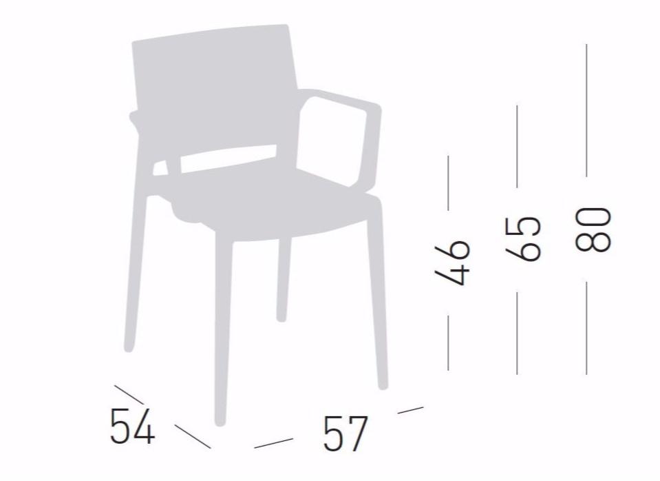 GABER Стул складной с подлокотниками Bakhita 371a  - Вид №4