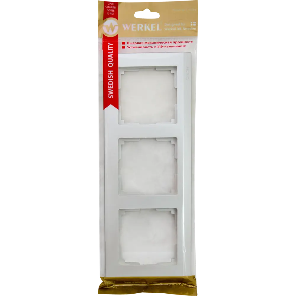 Рамка Werkel Stark для трех розеток и выключателей, серебристая 82125377 STLM-0019706 - Вид №3