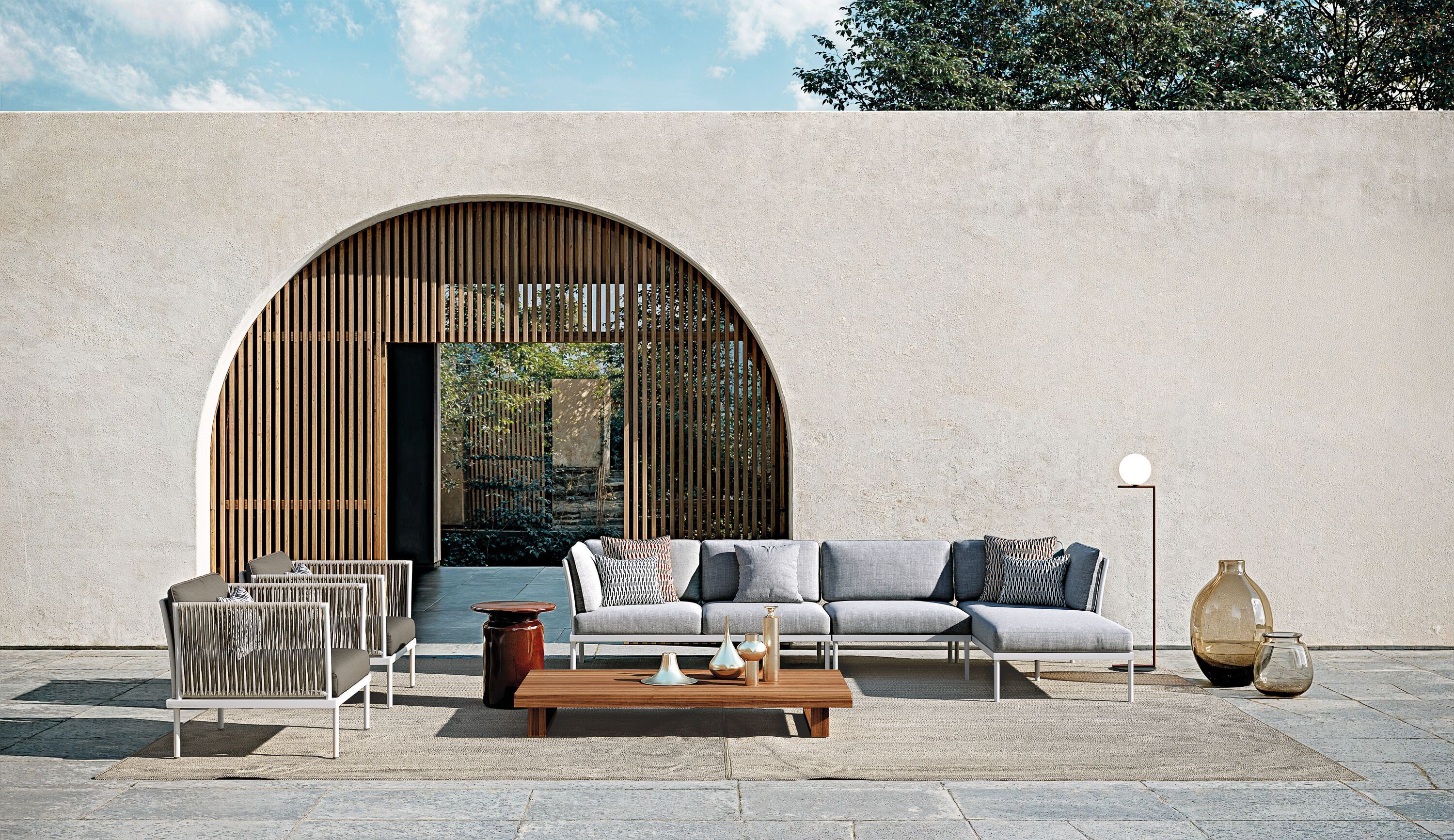 2-местный тканевый садовый диван Atmosphera ARCH-00095610 - Вид №1