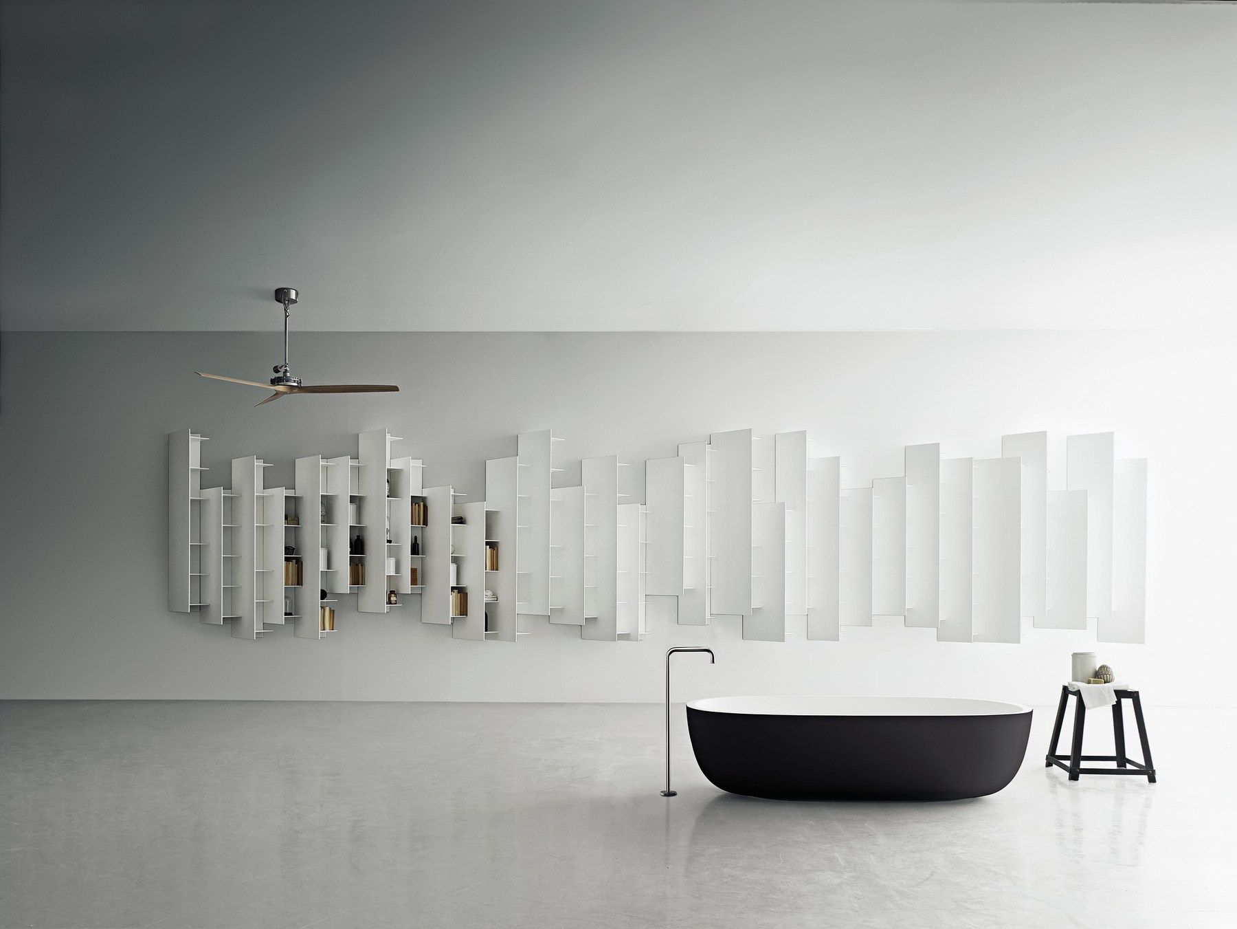 Твердый поверхностный шкаф для ванной комнаты с зеркалом Boffi CTLine ARCH-00118622 - Вид №4