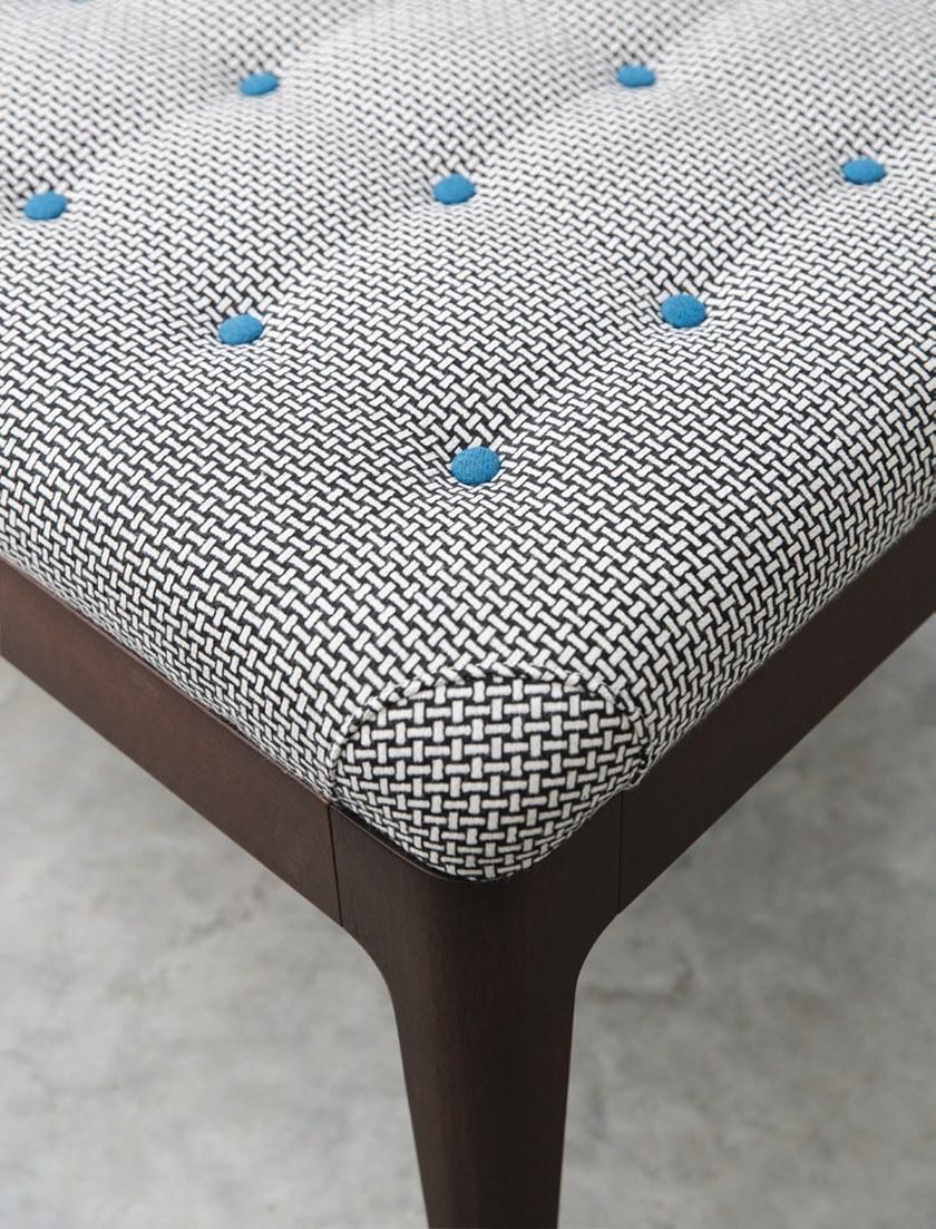 Porada Низкий стеганый табурет из ткани Iron sun-id-1365315 - Вид №1