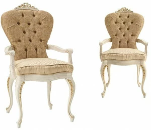 A.R. Arredamenti Стул из ткани с тафтингом и подлокотниками Ricasoli 909