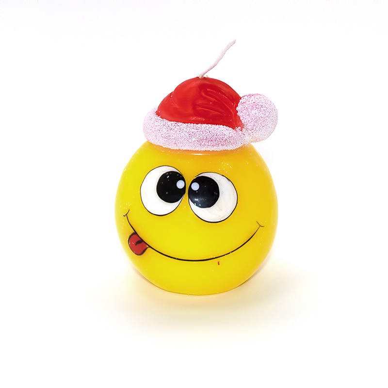 1584 Свеча смайлик новогодний 75 x 60 см 110 г Омский Свечной 