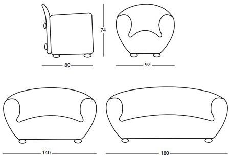 Giovannetti Диван из ткани L'agostina sun-id-1432326 - Вид №3