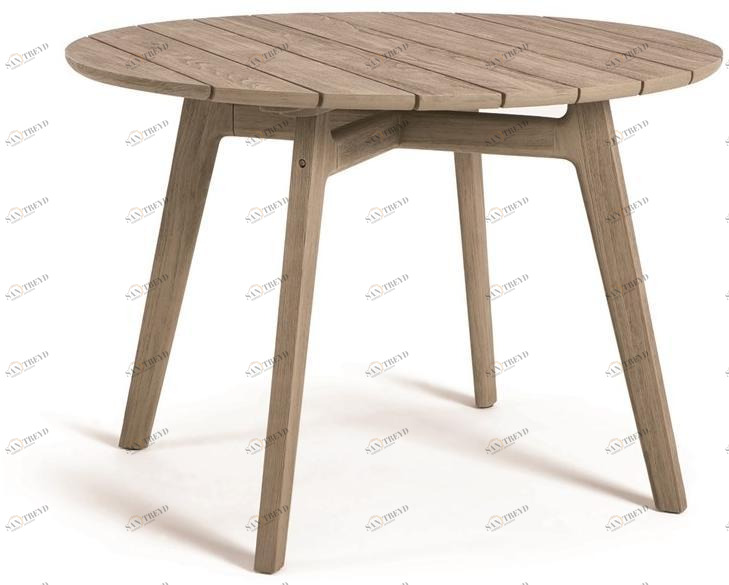 Ethimo Круглый садовый стол из тика Knit sun-id-1454729