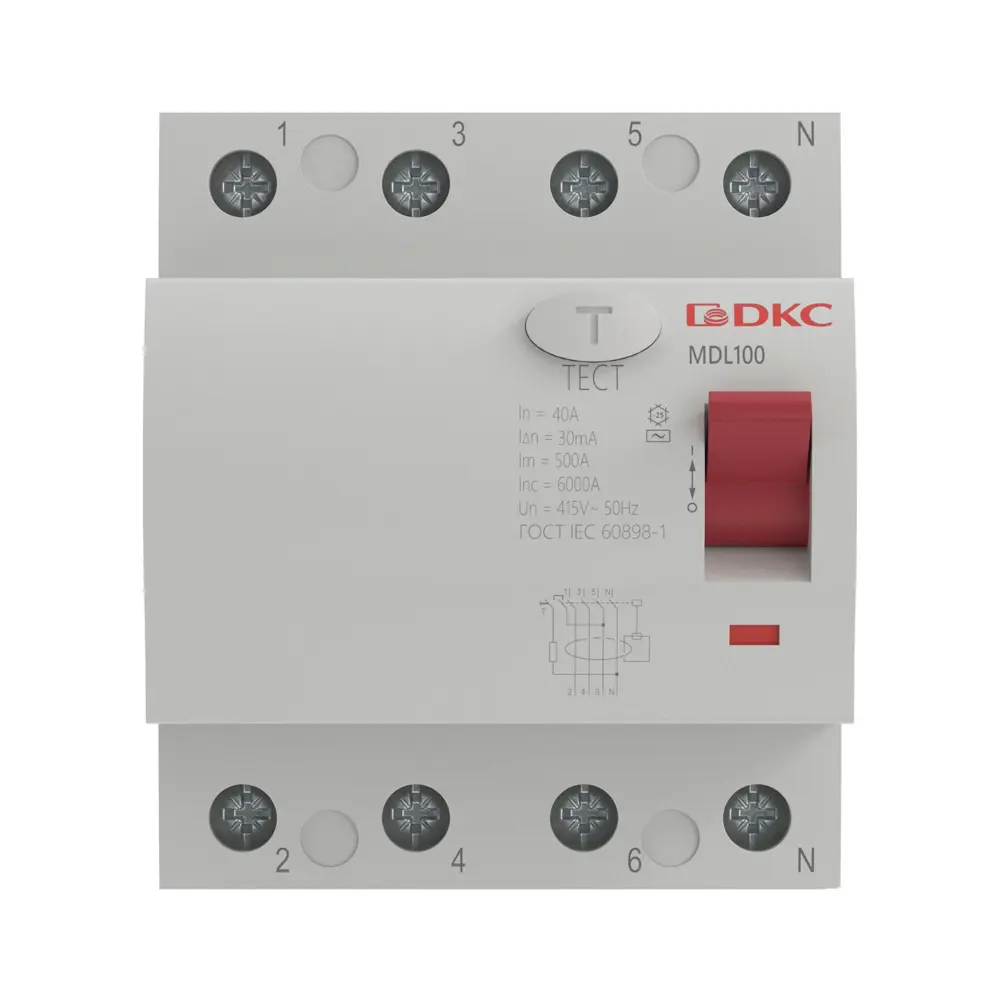 УЗО DKC Yon 4P 40 А 30 мА 10 кА АС STLM-2190537 - Вид №1