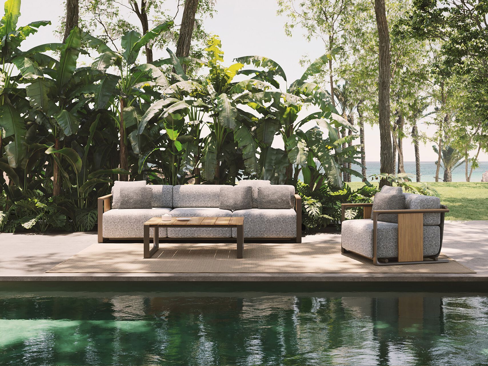 Ткань сад диван Vondom Тулум ARCH-00089131 - Вид №3