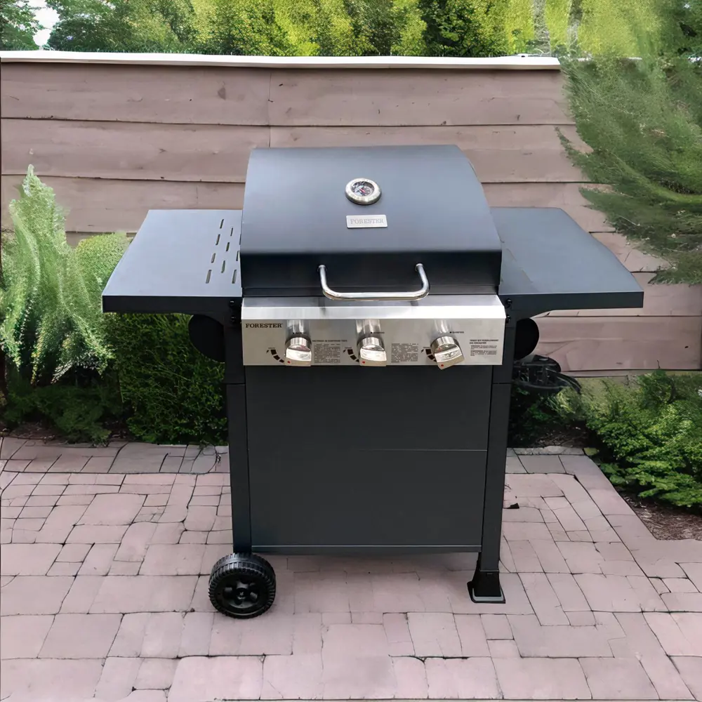 Гриль газовый Forester 3-х конфорочный сталь/чугун черный Santreyd STLM-2009337 - Вид №3