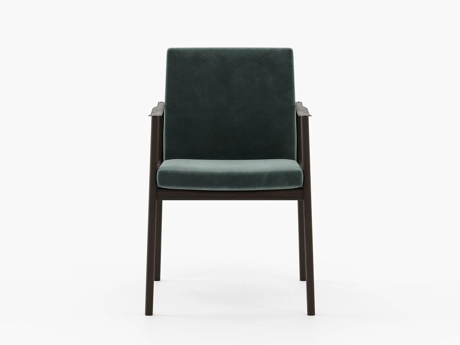 Кожаный стул с подлокотниками Laskasas холст ARCH-00006697 - Вид №4