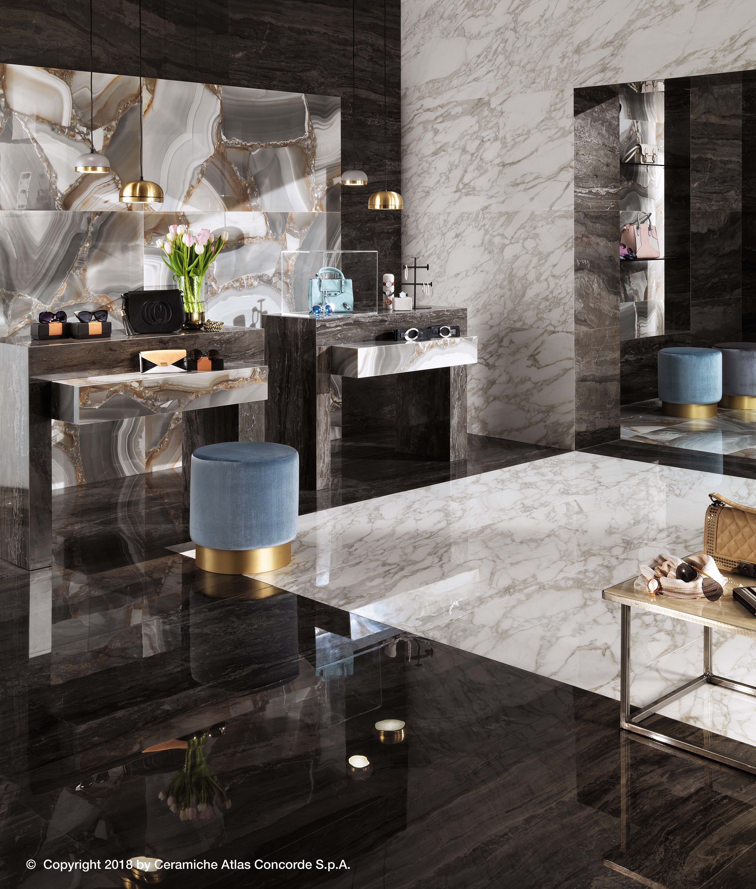 Пол из керамогранита с мраморным эффектом Atlas Concorde Marvel Edge ARCH-00074519 - Вид №14