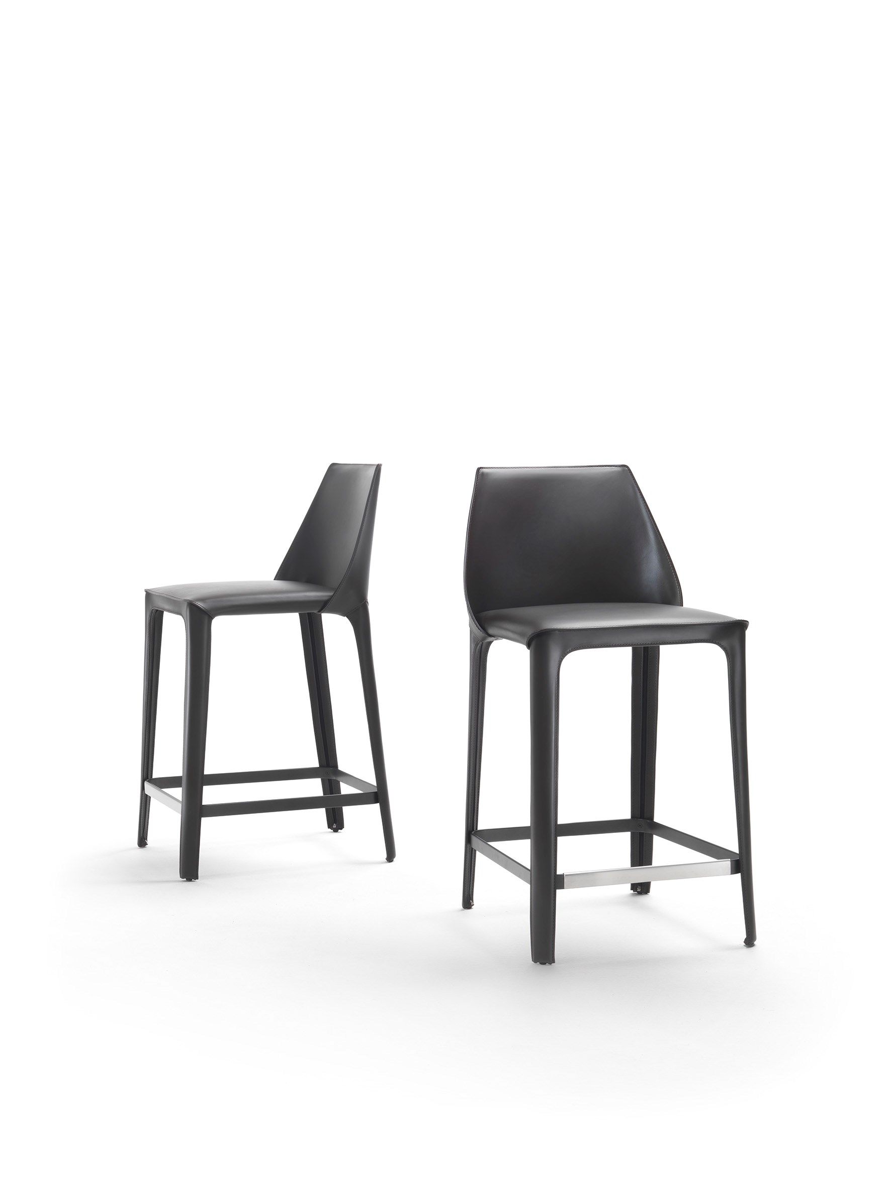 Высокий кожаный стул со спинкой Flexform ARCH-00028810 - Вид №3