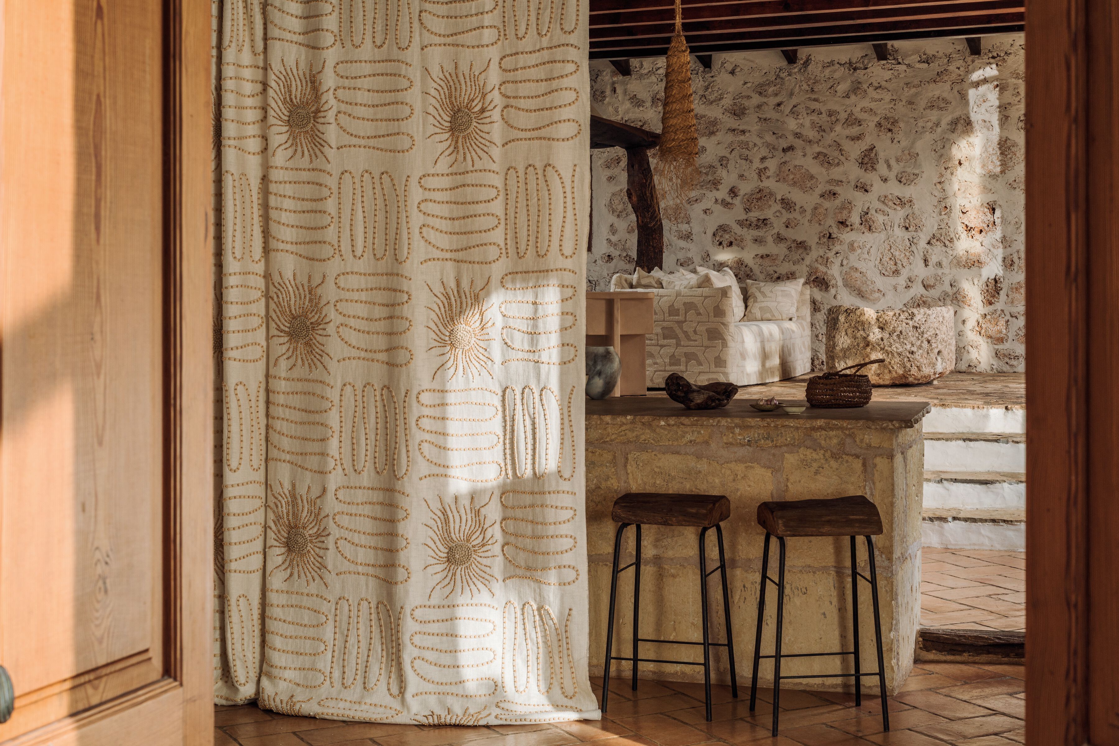 Хлопчатобумажная и льняная ткань для штор Élitis Baléares ARCH-00025812 - Вид №2