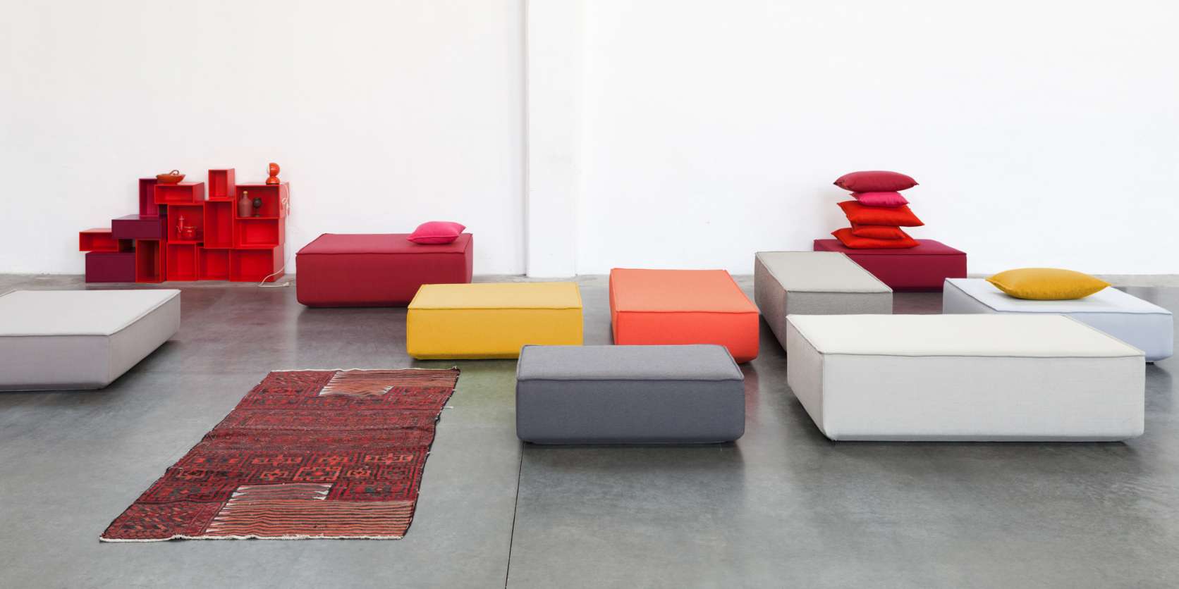 Модульный квадратный пуф из ткани Cubit by Mymito ARCH-00073733 - Вид №49