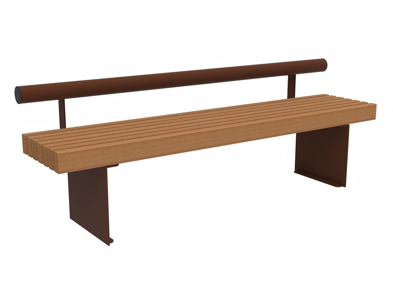 Скамья из окуме со спинкой Lazzari дольмен ARCH-00090444 - Вид №11