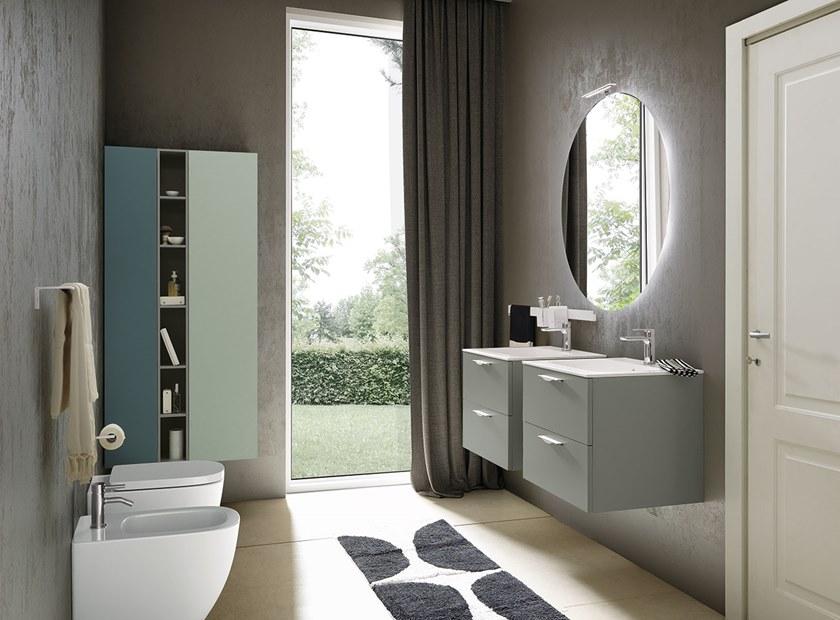 Archeda Подвесной туалетный столик с ящиками, лакированный Light sun-id-1511124 - Вид №1