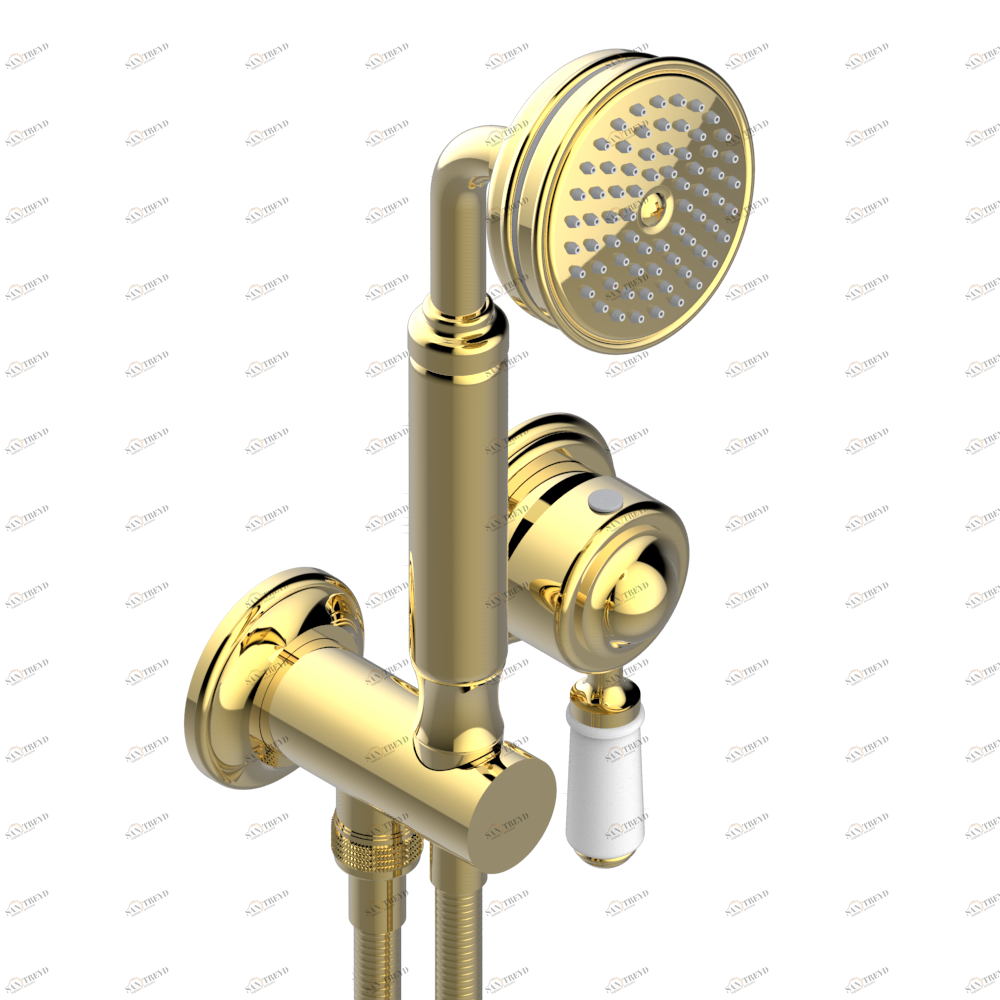 G25-6561B Trim only for wall mixer with complete handshower on hook Thg-paris 1900 Покрытие PVD золотистый цвет G25 6561B CAT.F