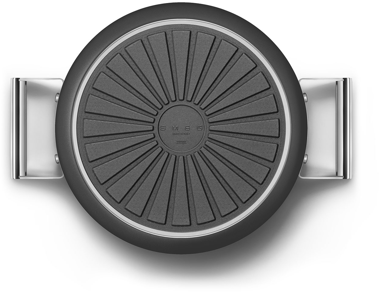 CKFC2611BLM Посуда / кастрюля с двумя ручками и крышкой 26 см, черная SMEG  - Вид №6