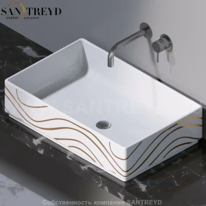 L620410G Накладная раковина на столешницу  прямоугольная A. e T. Italia Fly