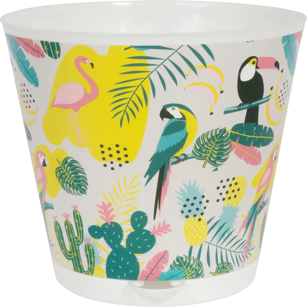 Горшок цветочный Ingreen Крит Фламинго ø16 h15 см v1.8 л пластик мультиколор STLM-2016504 - Вид №1