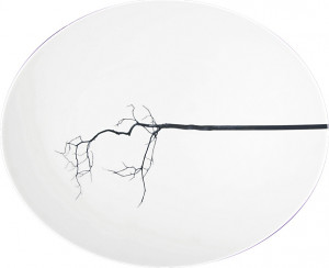 81084 Dibbern Блюдо овальное плоское Dibbern "Чёрный лес" 32см Фарфор костяной