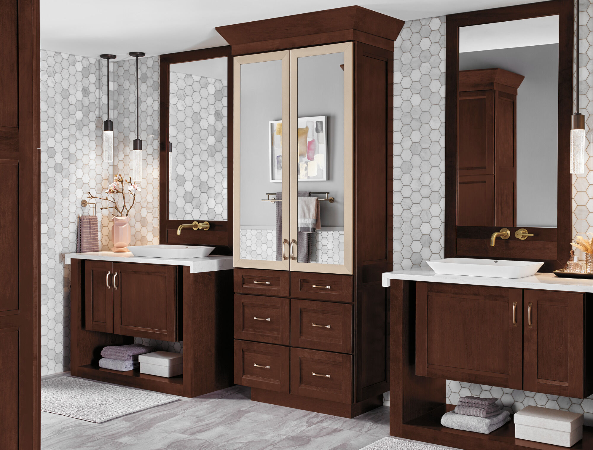 75925-CZ 24-дюймовый двойной полотенцесушитель Delta Faucet Trinsic Шампанское бронза  - Вид №6