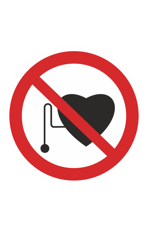 68322 Знак "Запрещается работа людей со стимуляторами сердечной деятельности" ( P 11 )  Запрещающие знаки размер 100 х 100 мм Спецодежда 