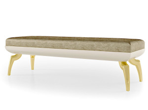 Кожаная мягкая скамья