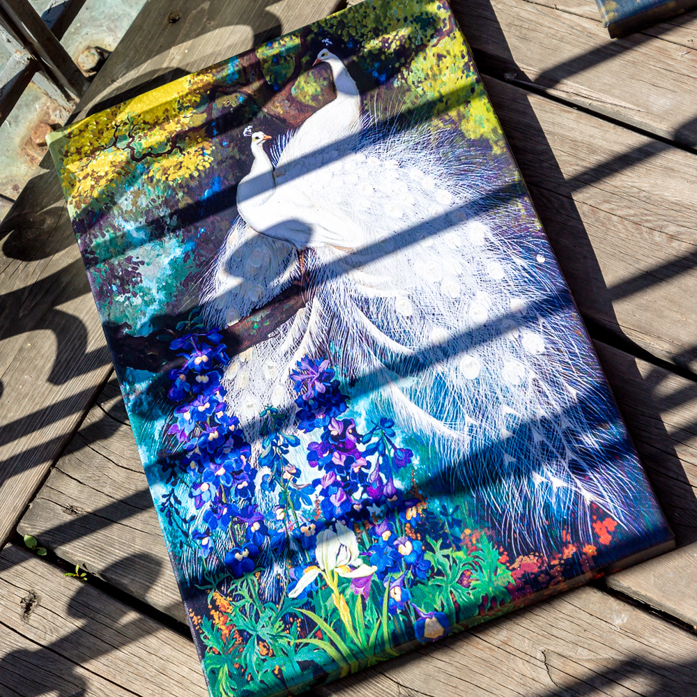 75080015 Картина «Королевский павлин», версия 3 (холст, галерейная натяжка) Object Desire  - Вид №2