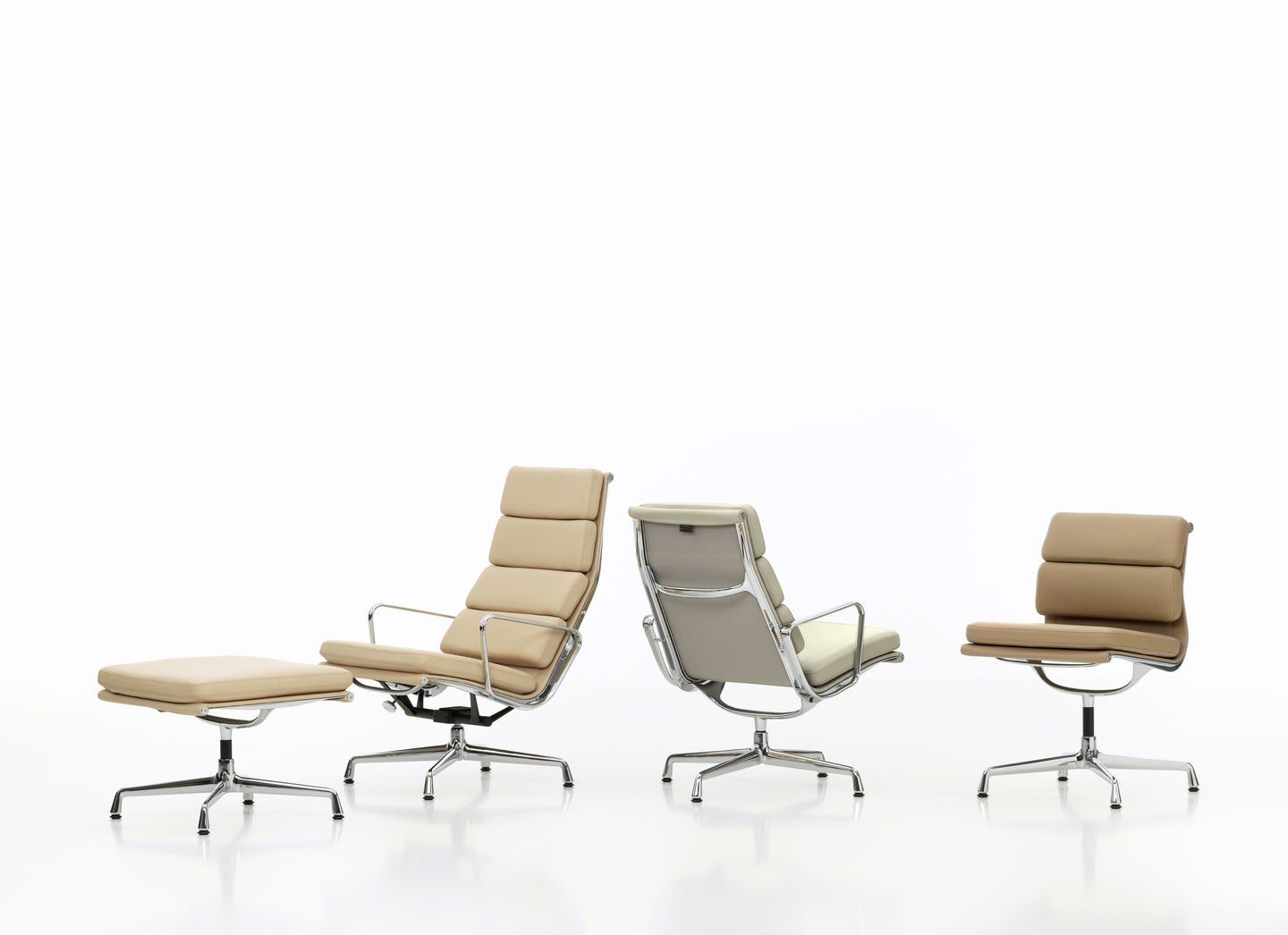 Кожаный стул с подлокотниками VITRA Eames Soft Pad Group ARCH-00088842 - Вид №4