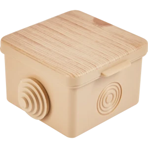 Распределительная коробка открытая TDM 65x65x50 мм 4 ввода IP54 цвет сосна